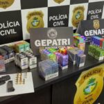 Polícia descobre “gato elétrico” e contrabando de cigarros eletrônicos em distribuidora de bebidas em Luziânia